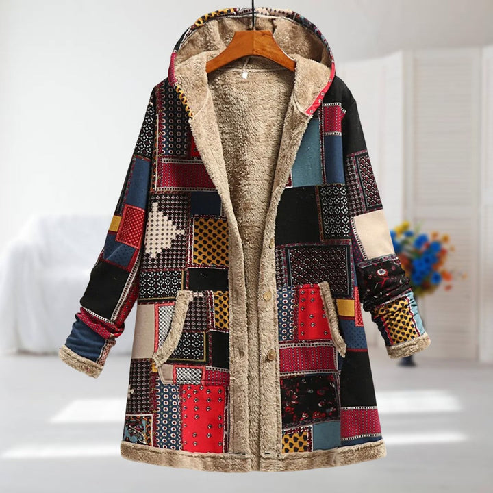 Women's Floral Print Jacket – Hooded Lightweight Padded Winter Coat