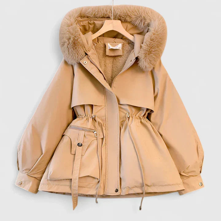 Women's Padded Winter Coat – Water-Resistant Windproof Hooded Jacket