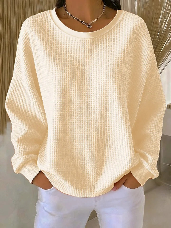 Women's Sweatshirt – Minimalist Relaxed Fit Pullover Top