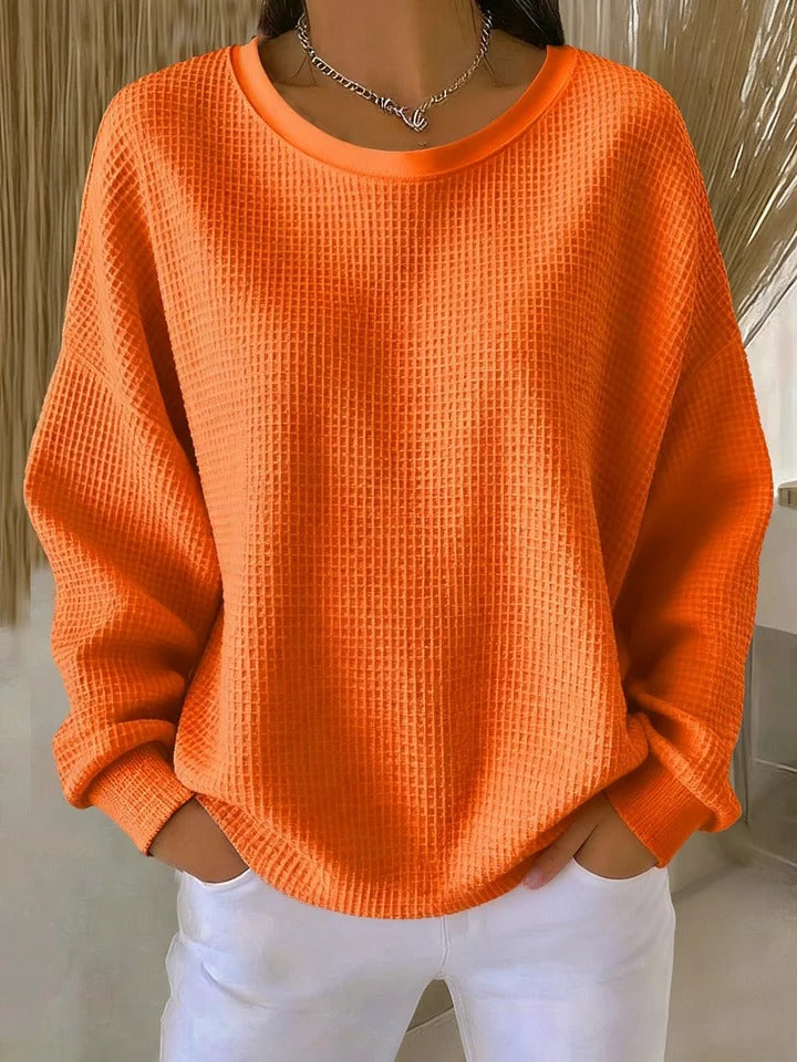 Women's Sweatshirt – Minimalist Relaxed Fit Pullover Top