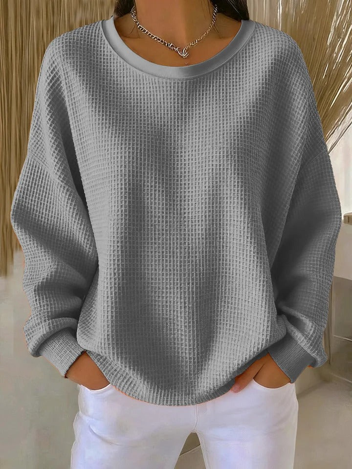 Women's Sweatshirt – Minimalist Relaxed Fit Pullover Top