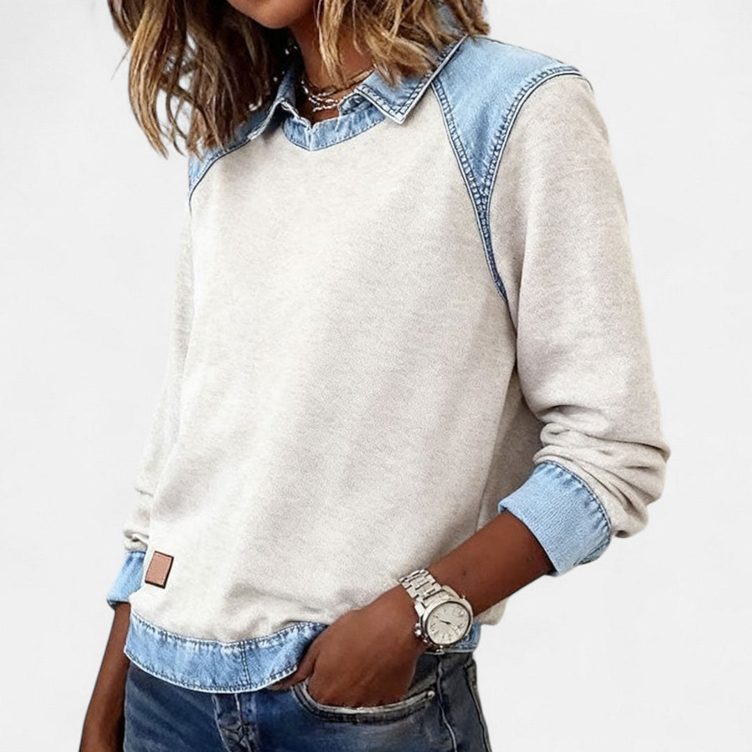 Women's Collared Sweater – Long Sleeve Regular Fit Knit Top