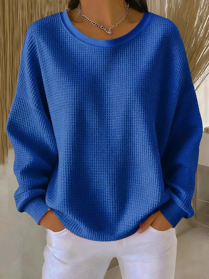 Women's Sweatshirt – Minimalist Relaxed Fit Pullover Top