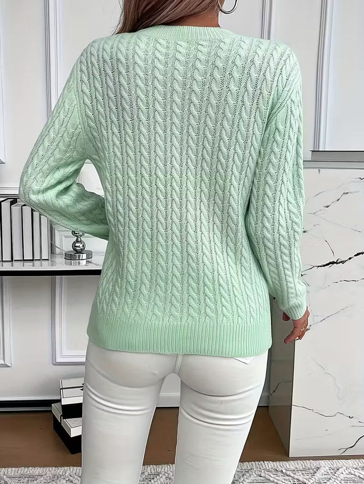 Women's Minimalist Sweater – Soft Knit Layering Pullover Top