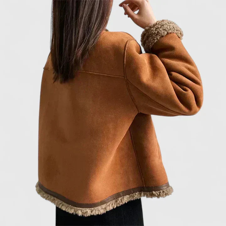 Women's Button-Up Jacket – Tailored Fit Classic Everyday Coat