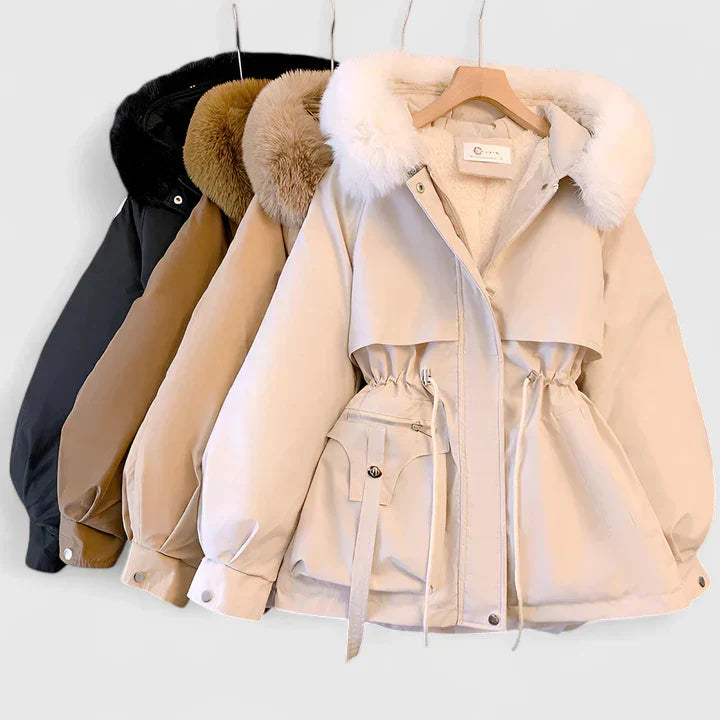 Women's Padded Winter Coat – Water-Resistant Windproof Hooded Jacket