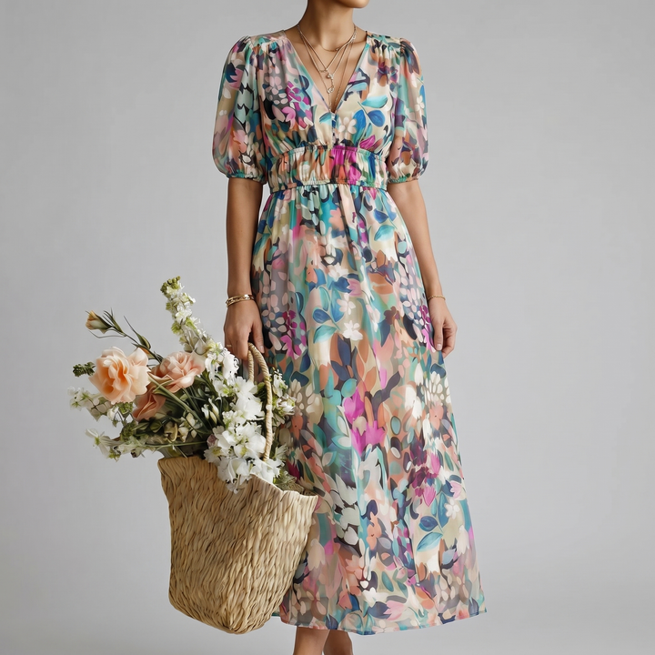 EULALIE | FLORAL MIDI DRESS