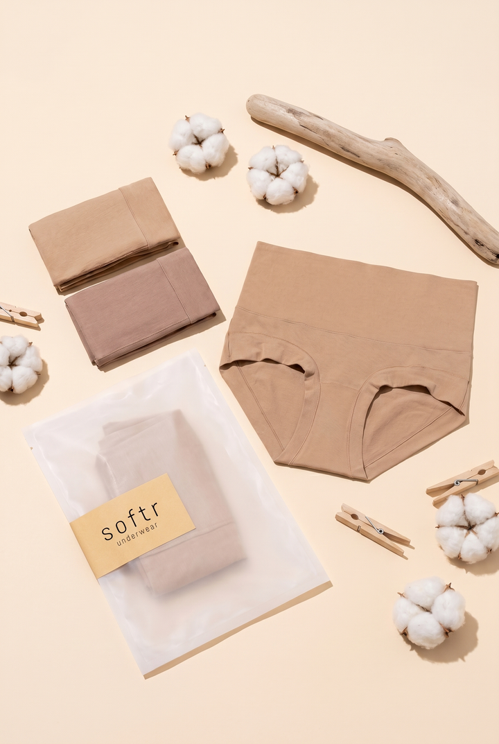 HIGH-RISE Softr Premium Cotton Underwear 2-Pack