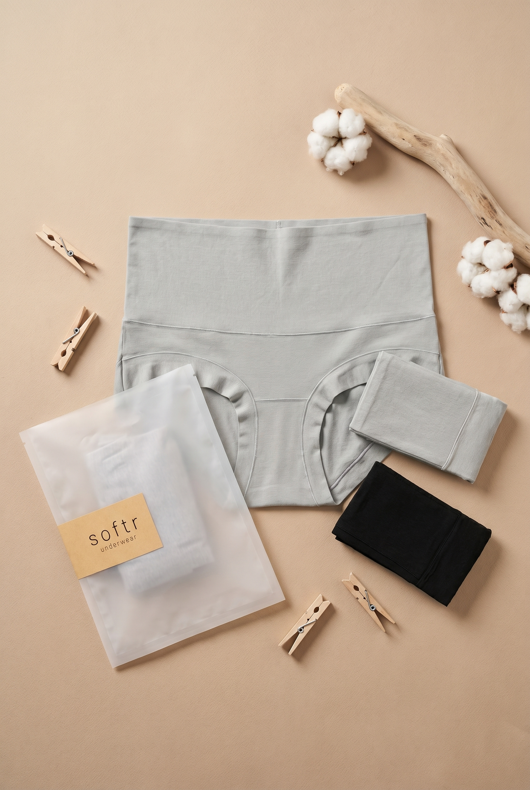 HIGH-RISE Softr Premium Cotton Underwear 2-Pack