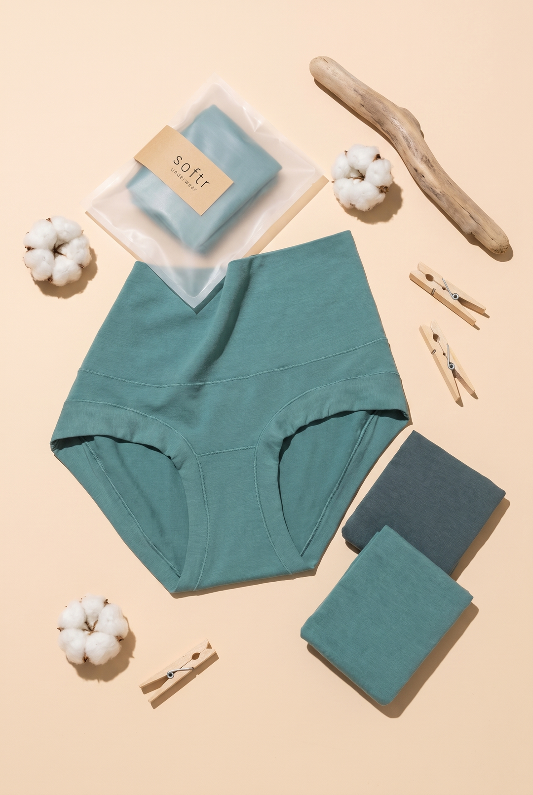 HIGH-RISE Softr Premium Cotton Underwear 2-Pack
