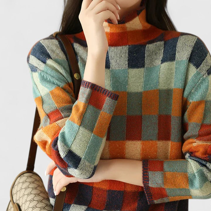Women's Loose Turtleneck Sweater – Lightweight Knit Pullover Top