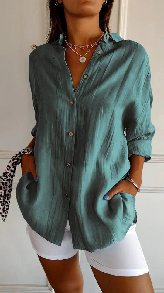 Sasha | Elegant Shirt with Pleated Style