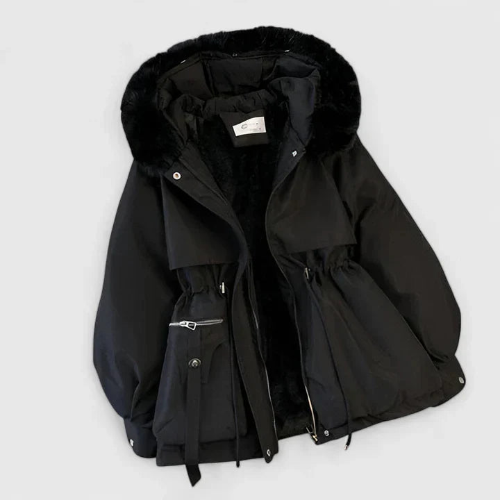 Women's Padded Winter Coat – Water-Resistant Windproof Hooded Jacket