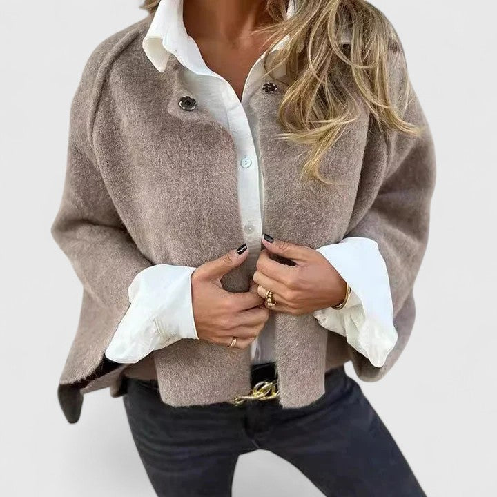 Women's Open Front Jacket – Oversized Dropped Shoulder Coat