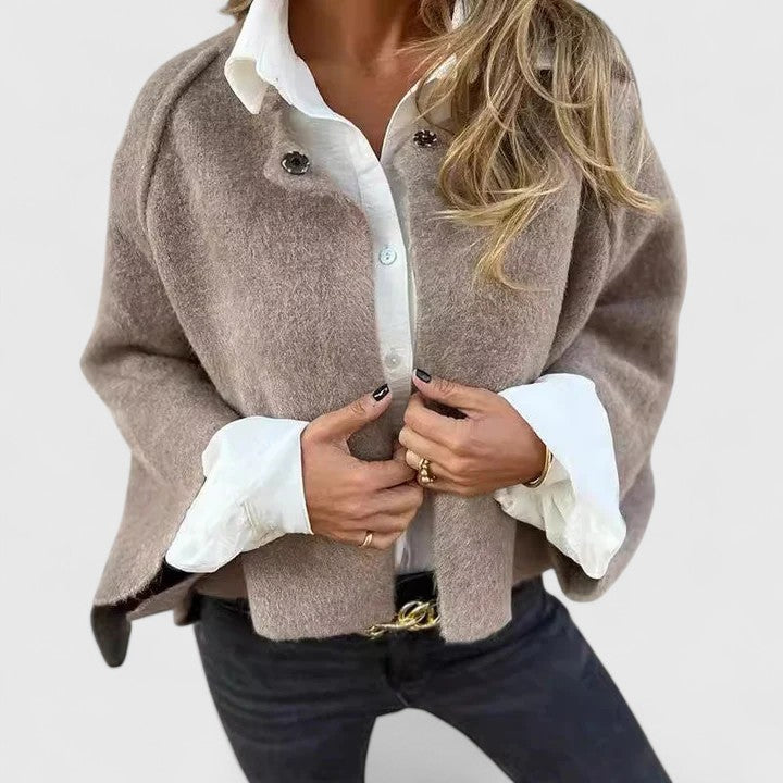 Women's Open Front Jacket – Dropped Shoulder Relaxed Fit Coat