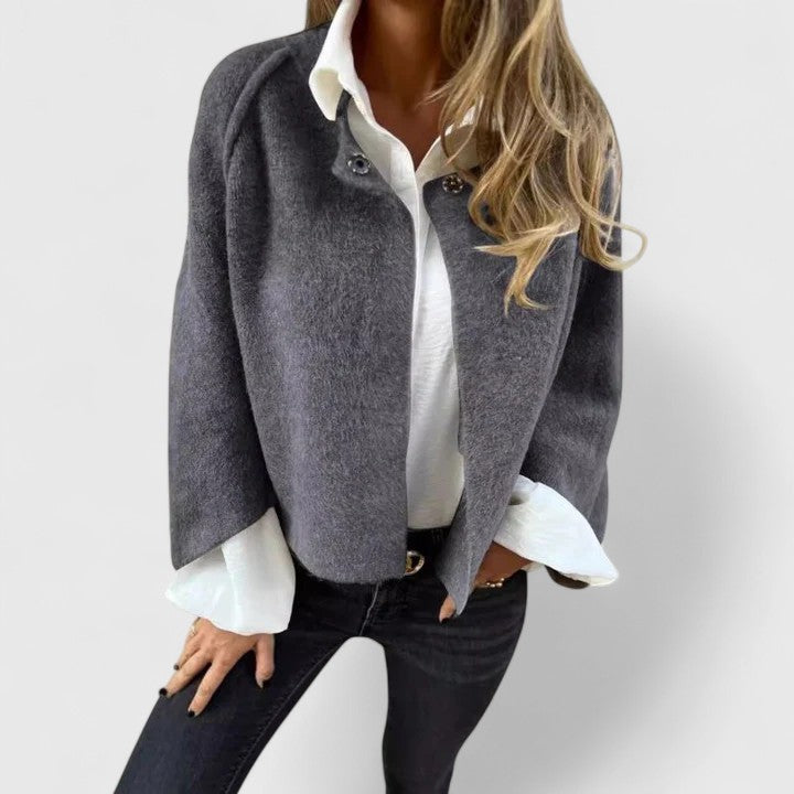 Women's Open Front Jacket – Oversized Dropped Shoulder Coat