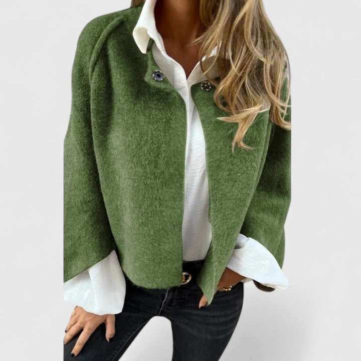 Women's Open Front Jacket – Oversized Dropped Shoulder Coat
