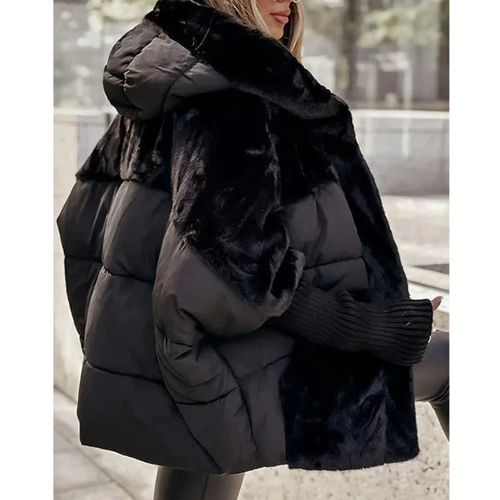 Women's Oversized Hooded Jacket – Soft Lightweight Padded Winter Coat