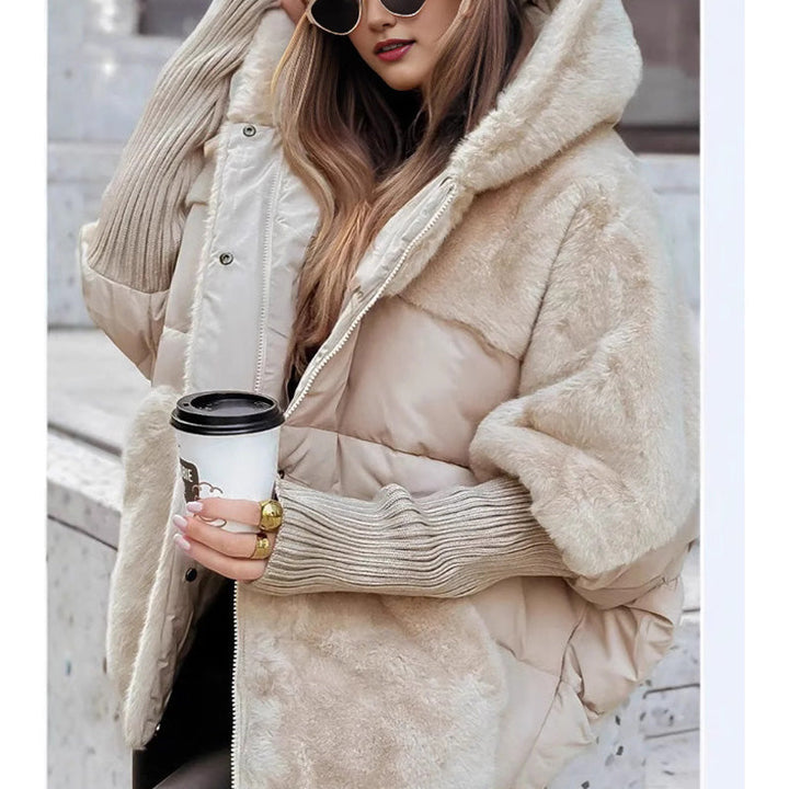 Women's Oversized Hooded Jacket – Soft Lightweight Padded Winter Coat