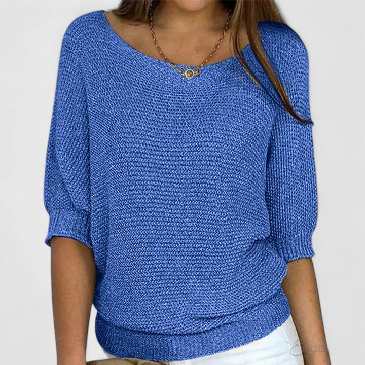 Women's Soft Knit Sweater – Classic Pullover Top for Everyday