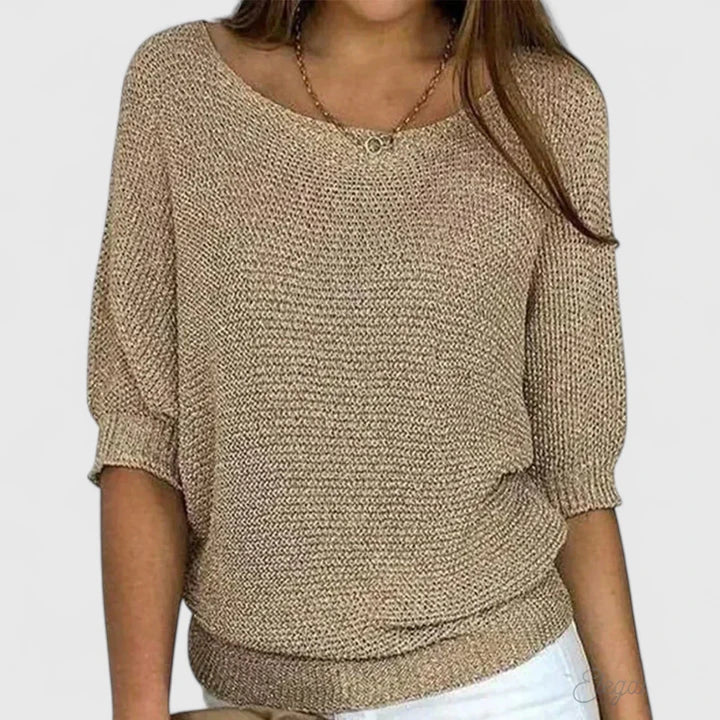 Women's Soft Knit Sweater – Classic Pullover Top for Everyday